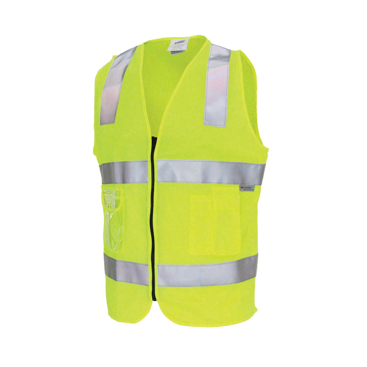 Day/Night Side Panel Safety Vest with 3M R/Tape - Yellow
