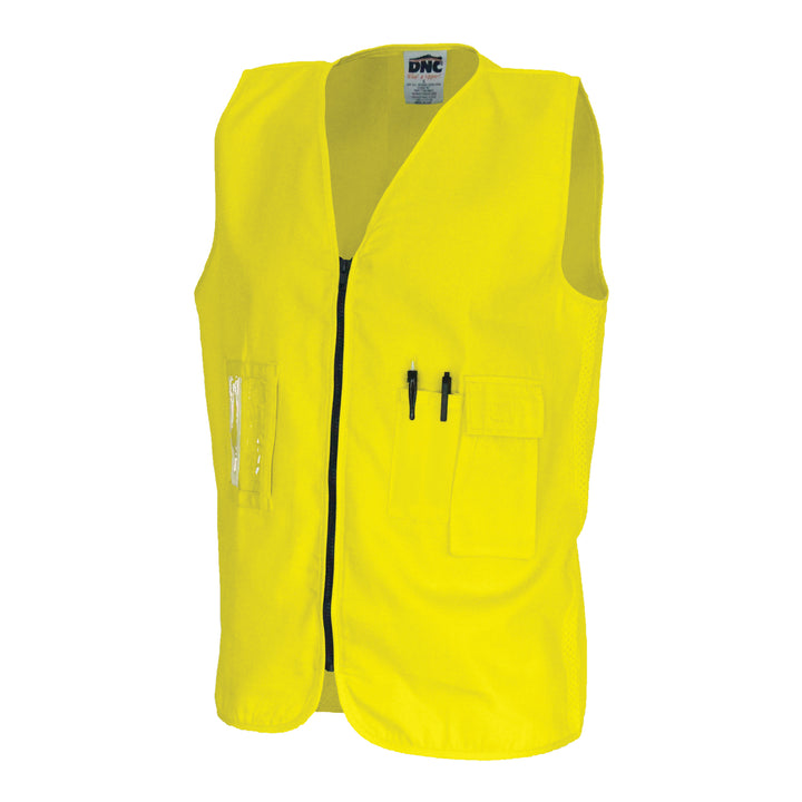 Daytime Cotton Safety Vest - Yellow
