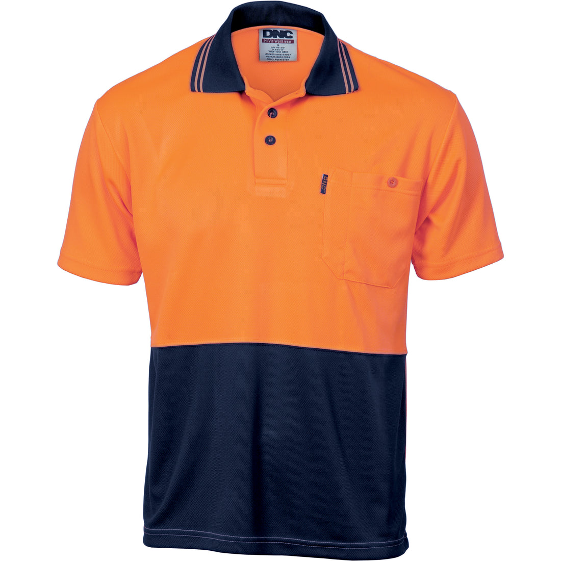HiVis Two Tone Cool Breathe Polo Shirt - Short Sleeve