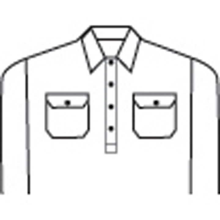 HiVis Two Tone Closed Front Cotton Shirt with CSR R/Tape