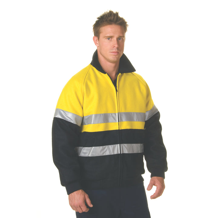 HiVis Two Tone Bluey Bomber Jacket with CSR R/Tape