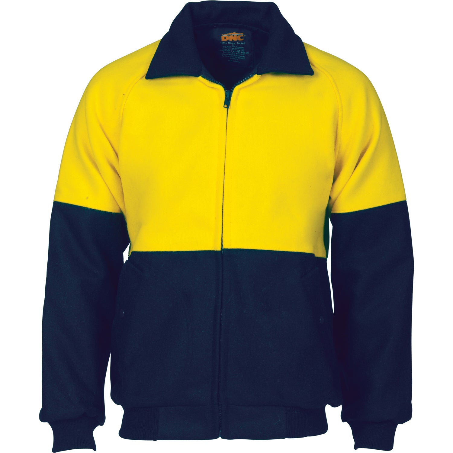 HiVis Two Tone Bluey bomber jacket - Yellow/Navy