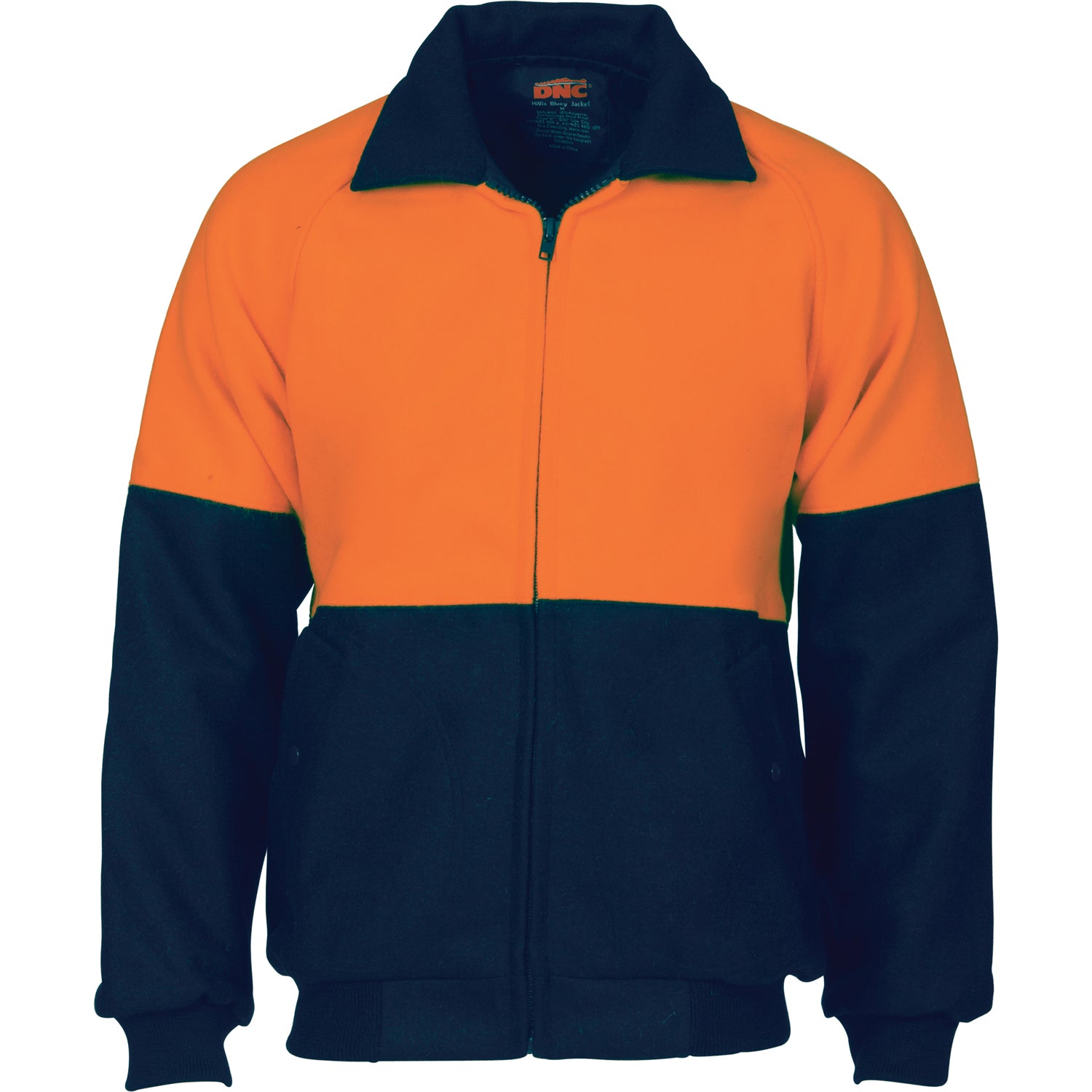 HiVis Two Tone Bluey bomber jacket - Orange/Navy