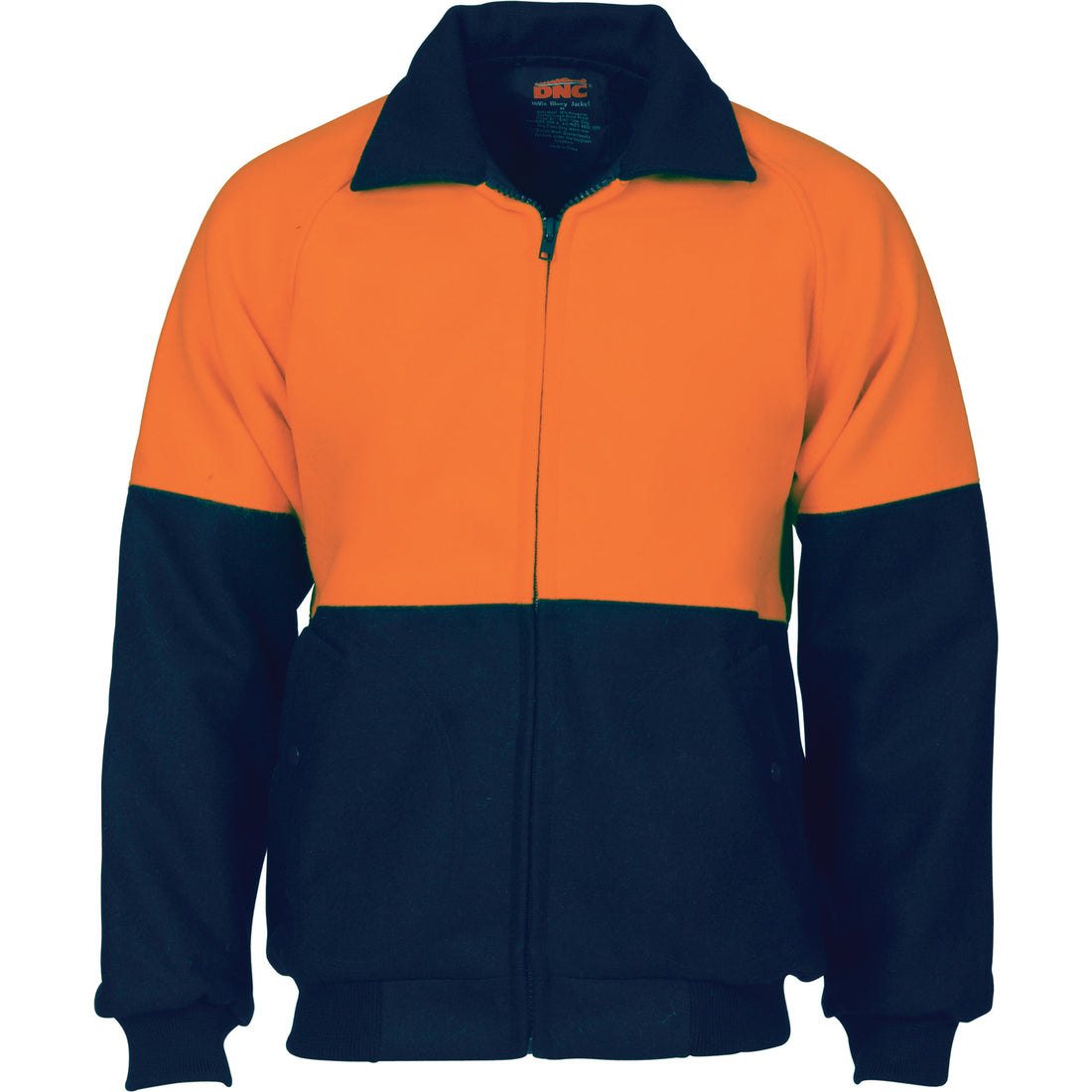 HiVis Two Tone Bluey bomber jacket - Orange/Navy