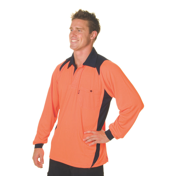 Cool-Breathe Action Polo Shirt - Long Sleeve
