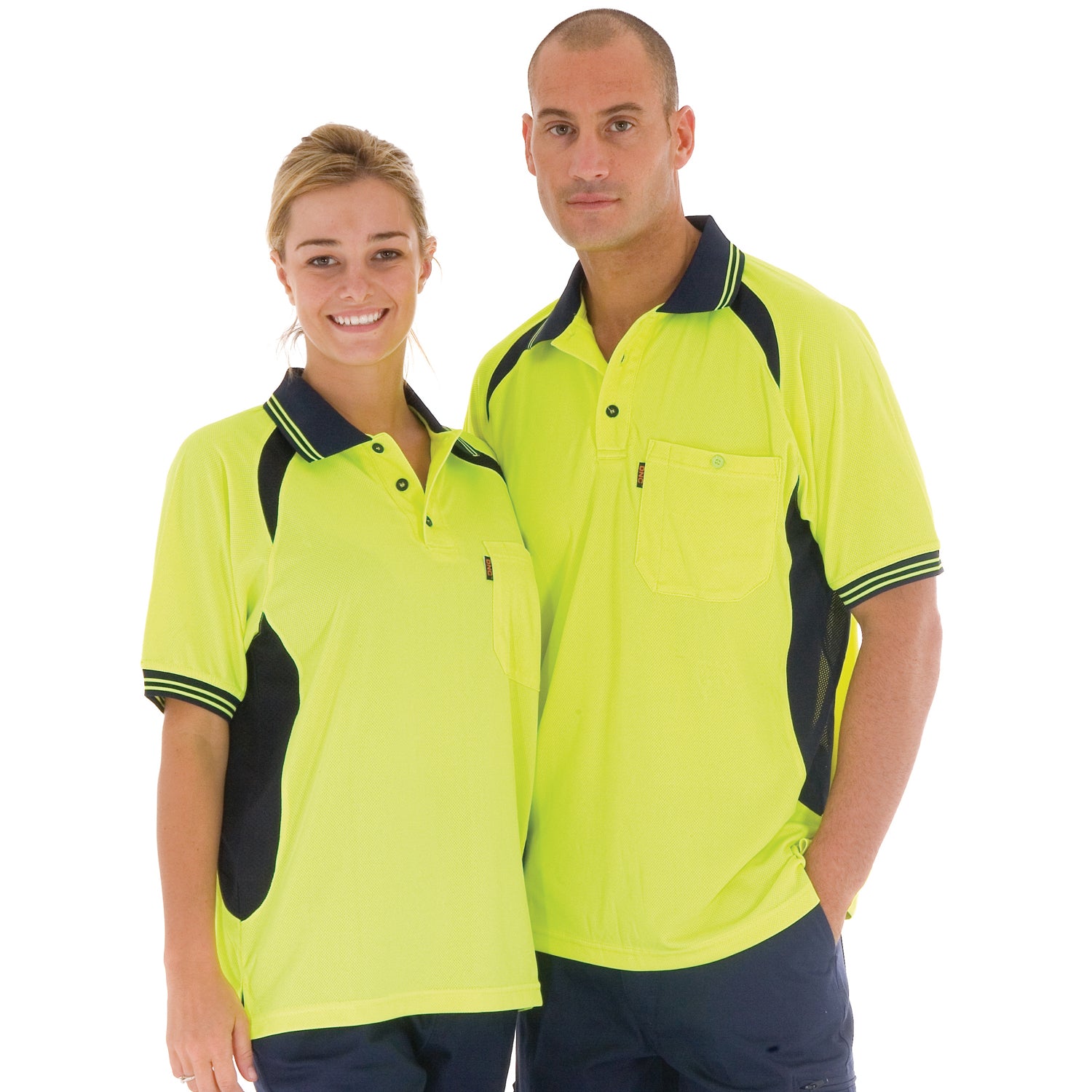 Cool-Breeze Contrast Mesh Polo - short sleeve