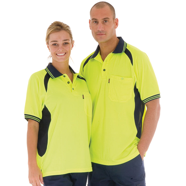 Cool-Breeze Contrast Mesh Polo - short sleeve