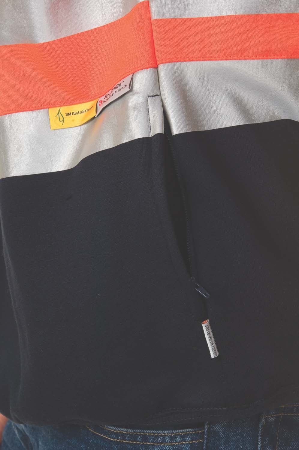 HiVis Two Tone Cotton Fleecy Sweatshirt V-Neck