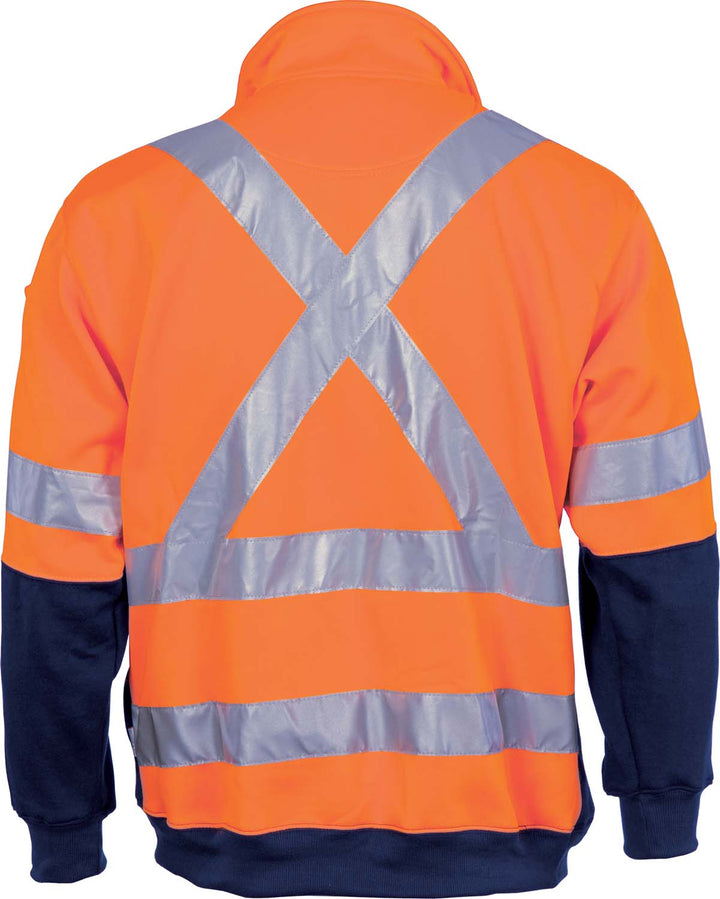 HiVis 1/2 Zip Fleecy with "X" Back & Additional CSR R/Tape on Tail