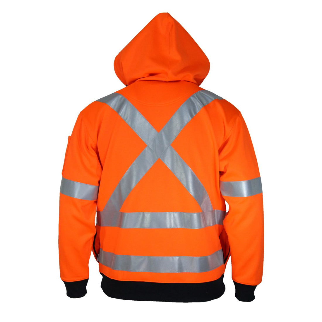 HiVis Full Zip “X” Back Fleecy Hoodie