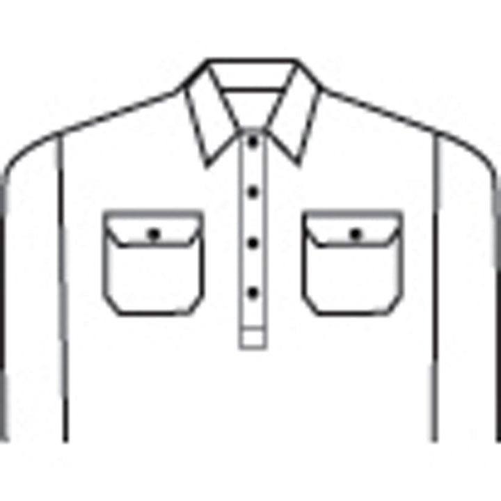 HiVis Cool-Breeze Close Front Cotton Shirt with CSR R/Tape