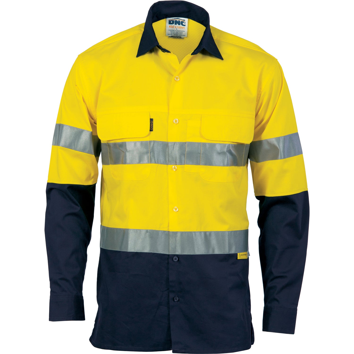 Two Tone 3 Way Cool-Breeze CSR R/Tape - L/S - Yellow/Navy