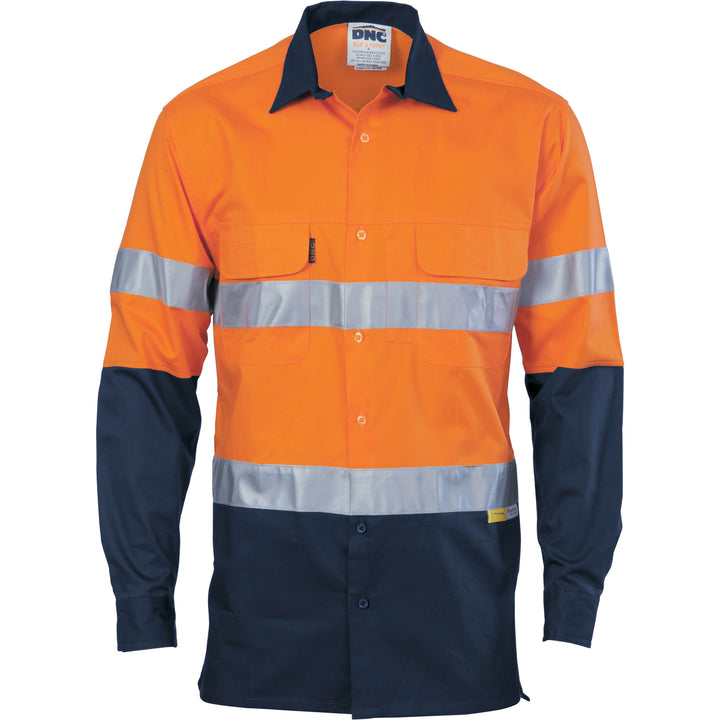 Two Tone 3 Way Cool-Breeze CSR R/Tape - L/S - Orange/Navy