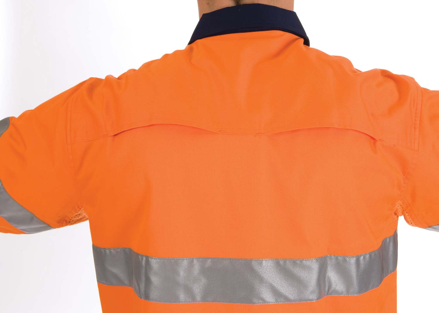 HiVis 3 Way Cool-Breeze Cotton Shirt with CSR R/Tape - Long sleeve