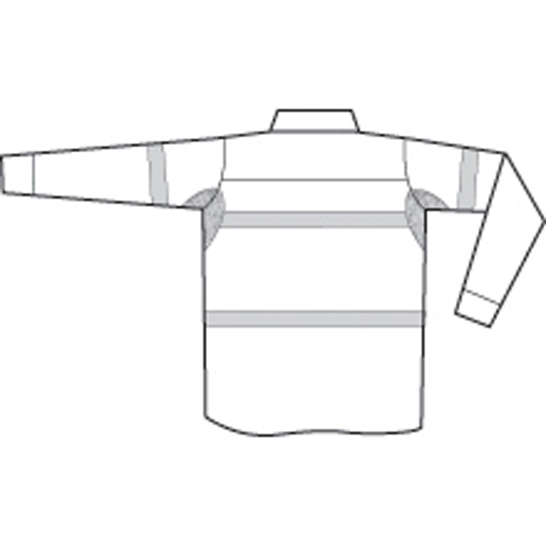 HiVis Cool-Breeze Close Front Cotton Shirt with CSR R/Tape - Long sleeve