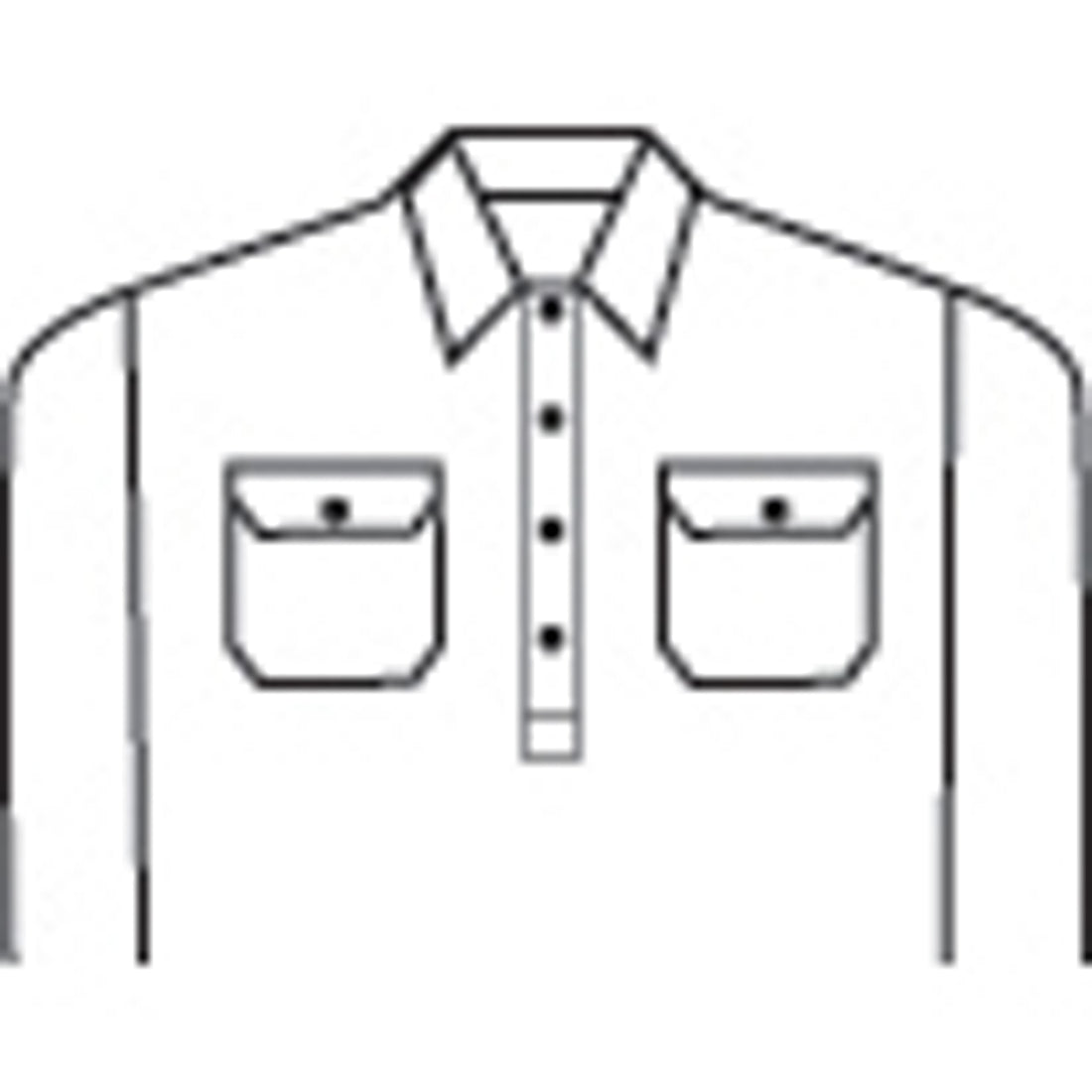 HiVis Cool-Breeze Close Front Cotton Shirt with CSR R/Tape - Long sleeve