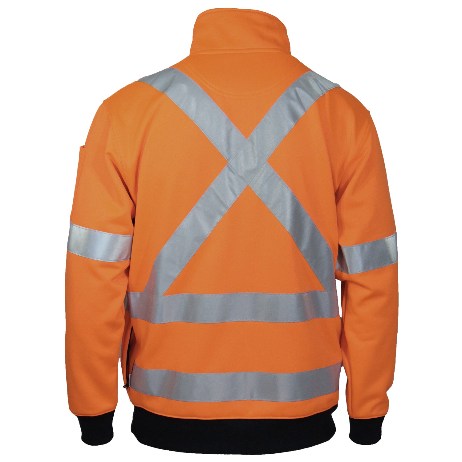 HiVis "X" Back 1/2 Zip Cotton Jumper with Additional CSR R/Tape on Tail