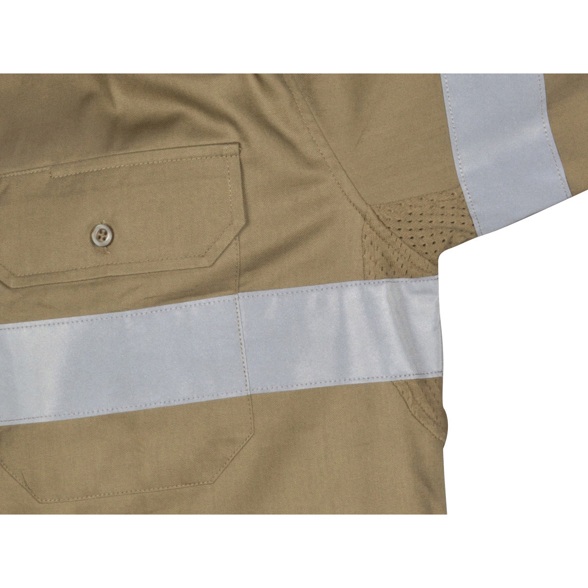 HiVis Cool-Breeze Cotton Shirt with CSR R/Tape - Long Sleeve