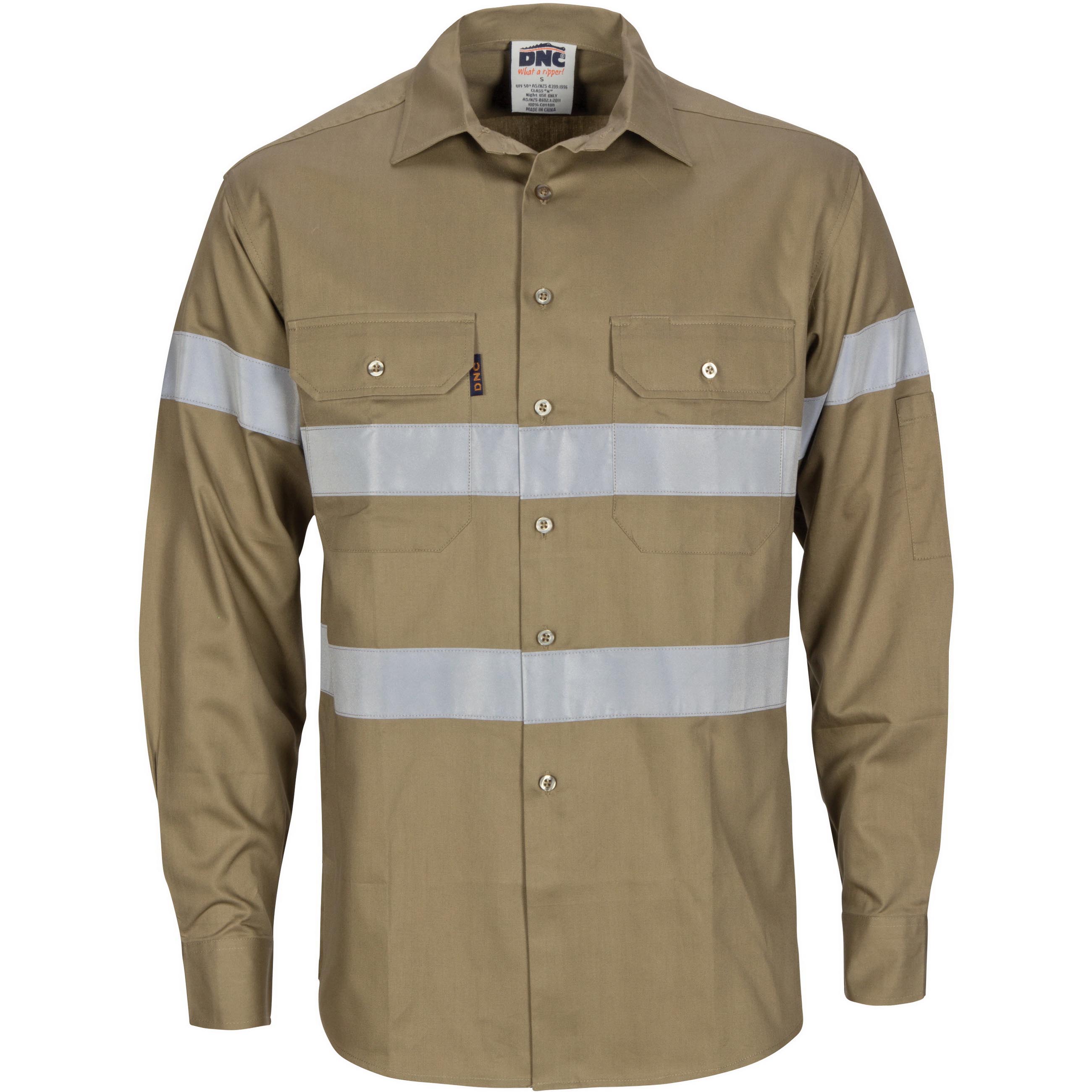 HiVis Cool-Breeze Cotton Shirt with CSR R/Tape - Long Sleeve