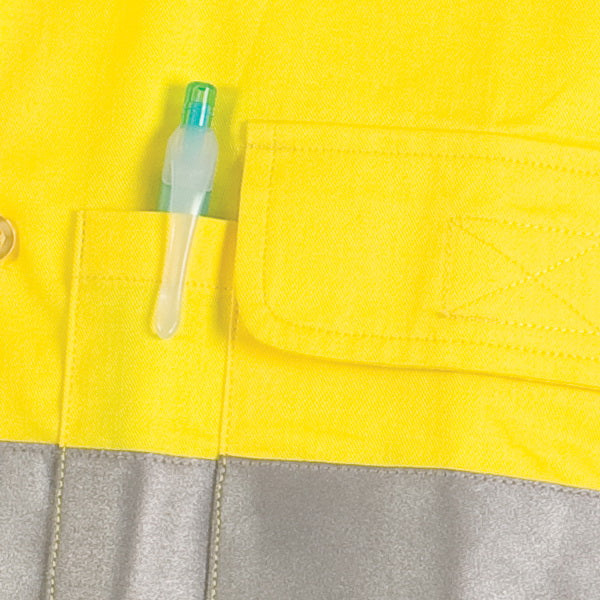 HiVis Cool-Breeze Cotton Shirt with 3M 8906 R/Tape - Long Sleeve