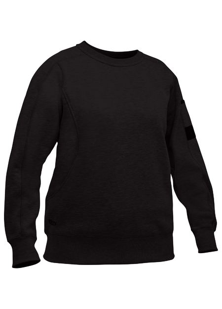 Bisley Women's Fleece Crew Neck Jumper BKL6723 - Black front