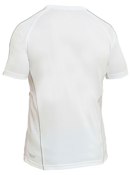 Bisley Cool Mesh Tee with Reflective Piping BK1426 - White rear