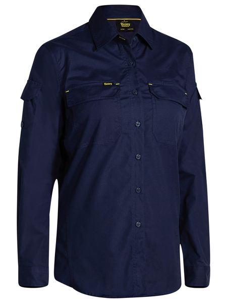 Bisley Womens X Airflow™ Ripstop Shirt BL6414 - Navy front