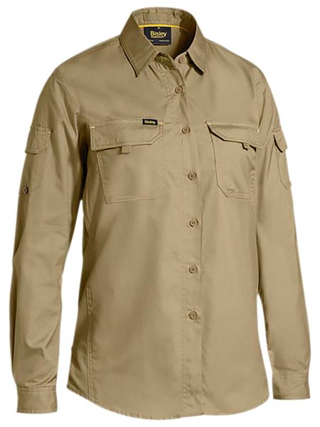 Bisley Womens X Airflow™ Ripstop Shirt BL6414 - Khaki front