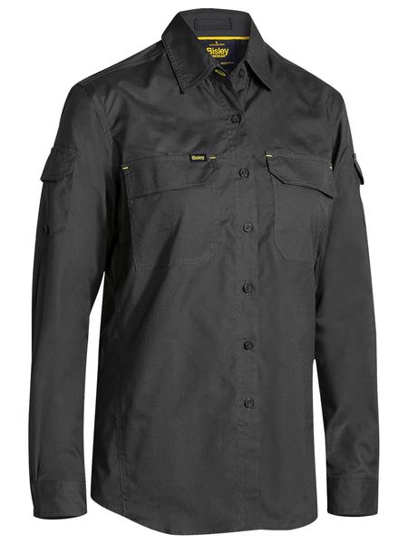 Bisley Womens X Airflow™ Ripstop Shirt BL6414 - Charcoal front
