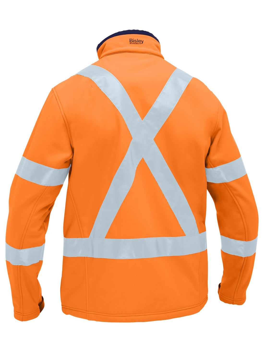 Bisley X Taped Hi Vis Soft Shell Jacket BJ6059XT - Rail Orange rear