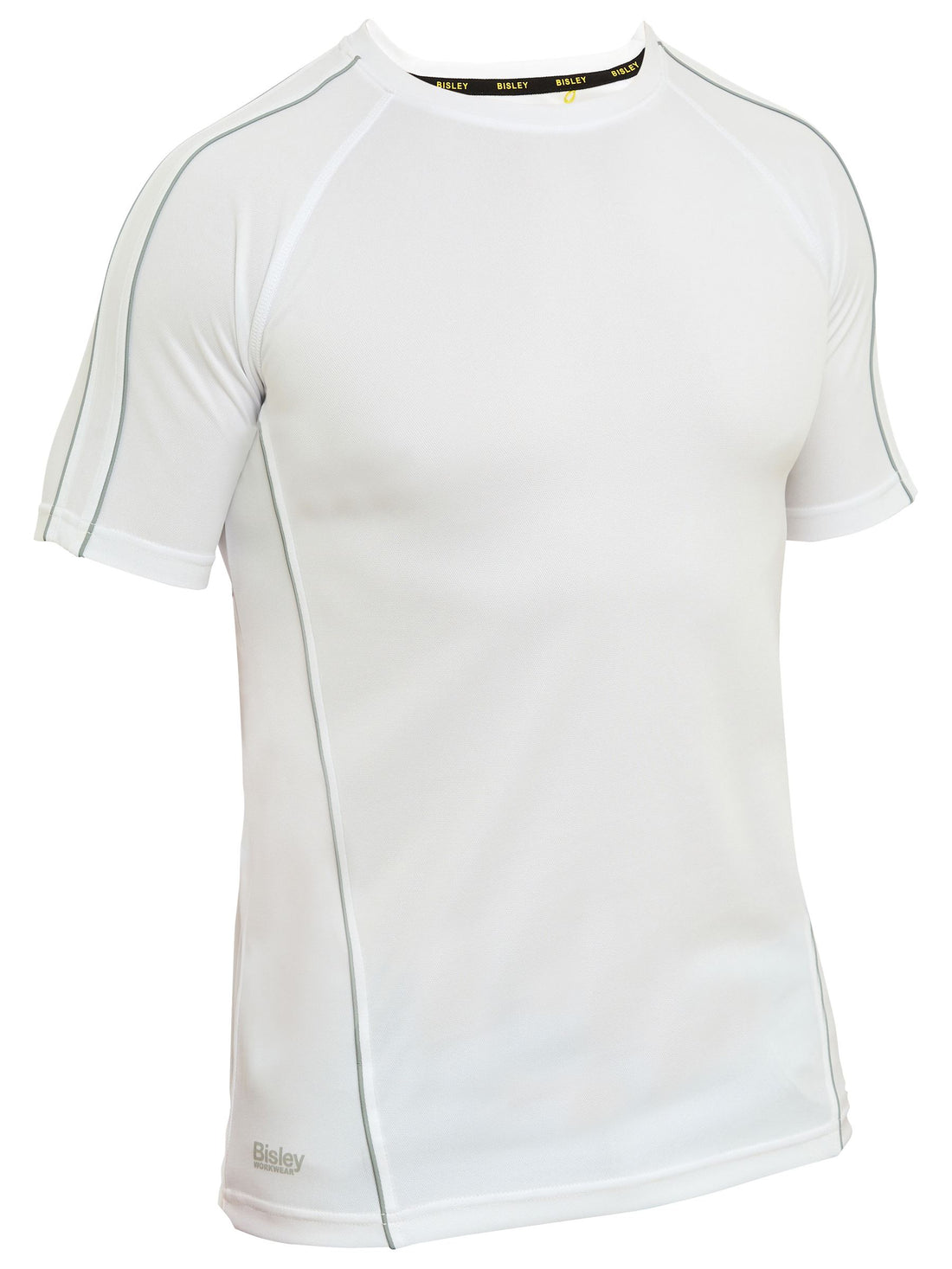 Bisley Cool Mesh Tee with Reflective Piping BK1426 - White front