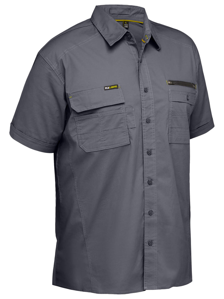 Bisley Flx & Move™ Utility Work Shirt BS1144 - Charcoal front