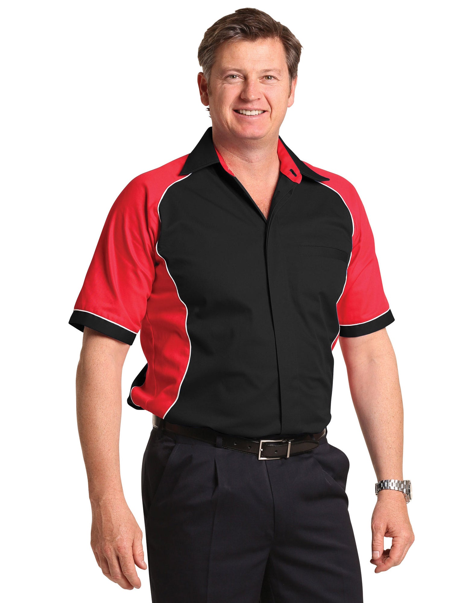 Men'S Arena Tri-Colour Contrast Shirt