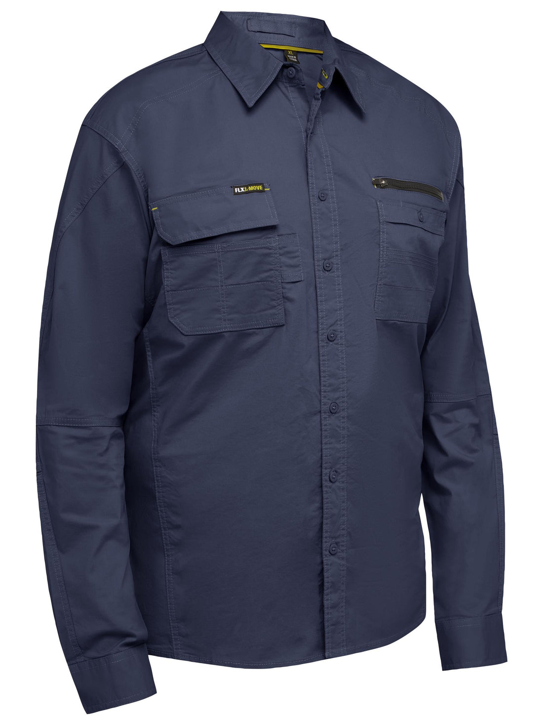 Bisley Flx & Move™ Utility Work Shirt BS6144 - Navy front