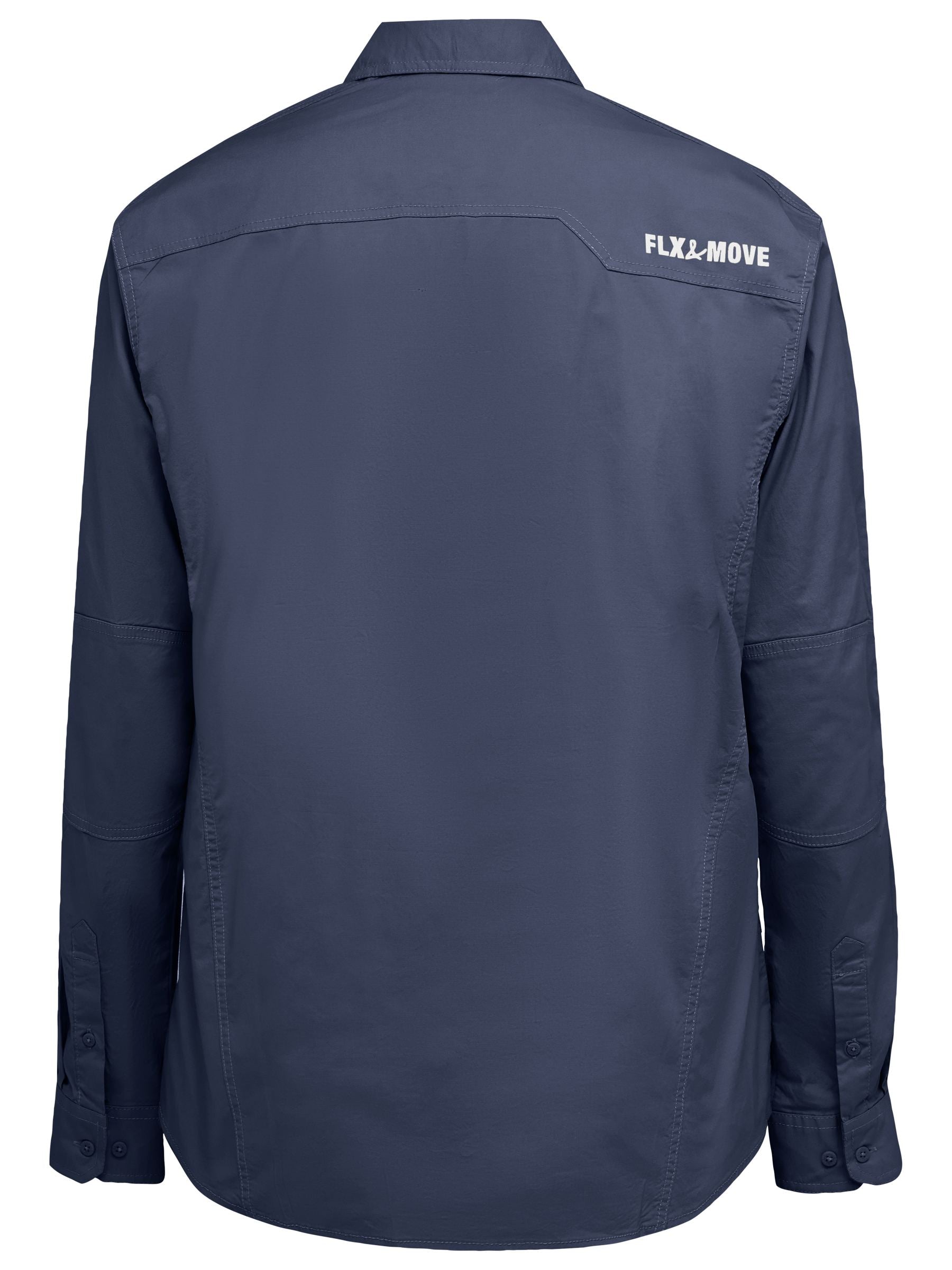Bisley Flx & Move™ Utility Work Shirt BS6144 - Navy rear