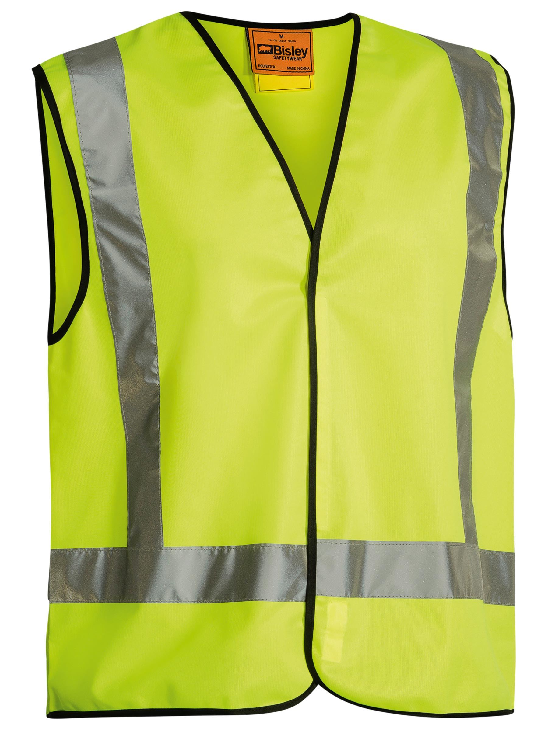Bisley Taped X Back Hi Vis Vest BT0347 - Yellow rear