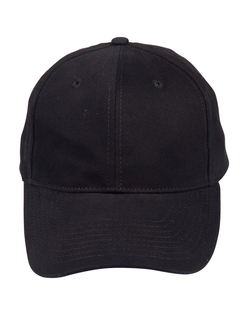 Heavy Brushed Cotton Cap - Black