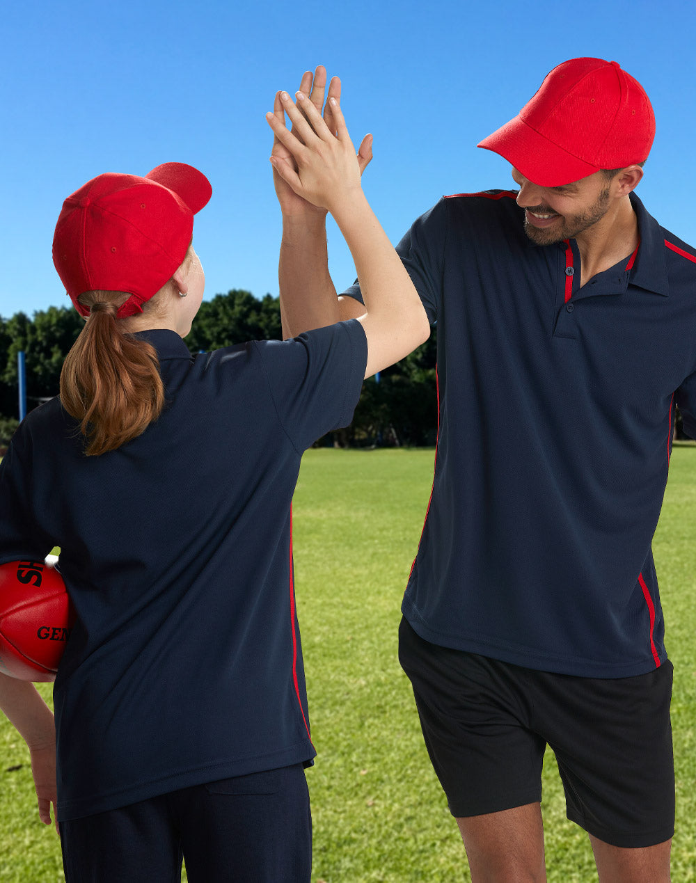 Heavy Brushed Cotton Cap - Red
