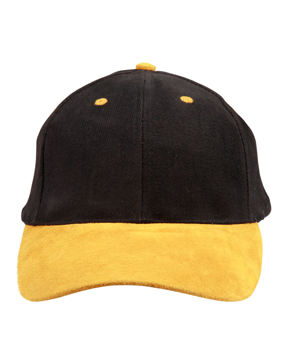Suede Peak Cap - Black Gold