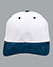 Suede Peak Cap - White Navy