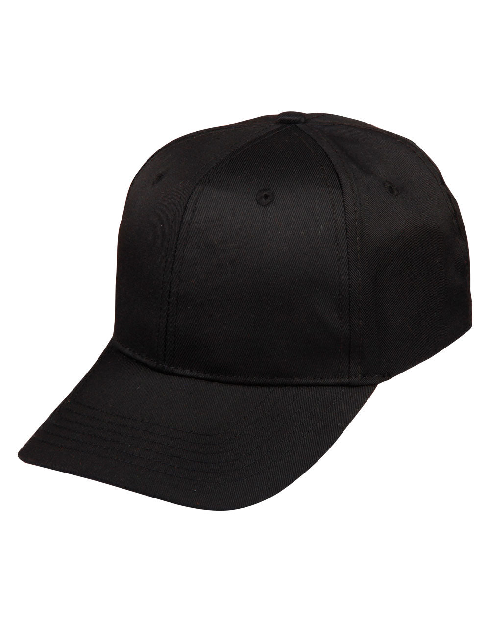 Polycotton Twill Cap - Black