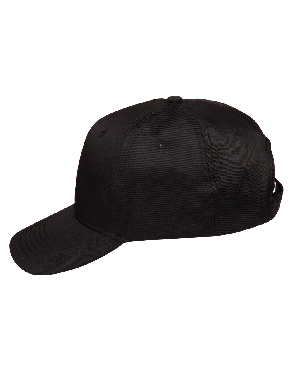 Polycotton Twill Cap - Black