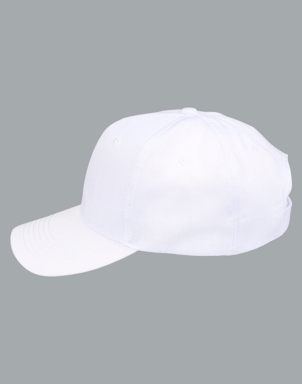 Polycotton Twill Cap - White