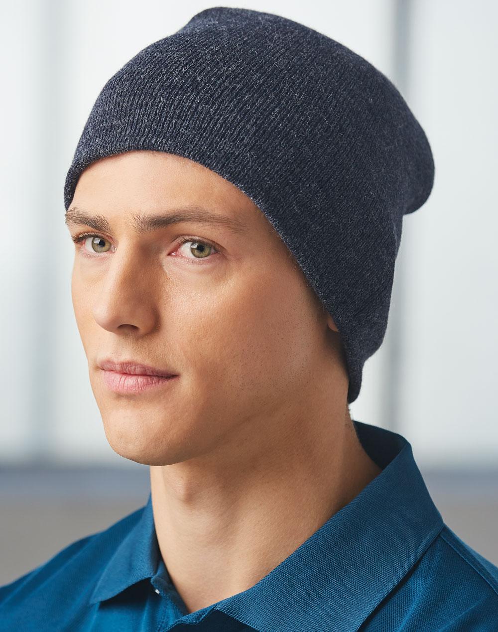 Marl Slouch Beanie - Marl Navy
