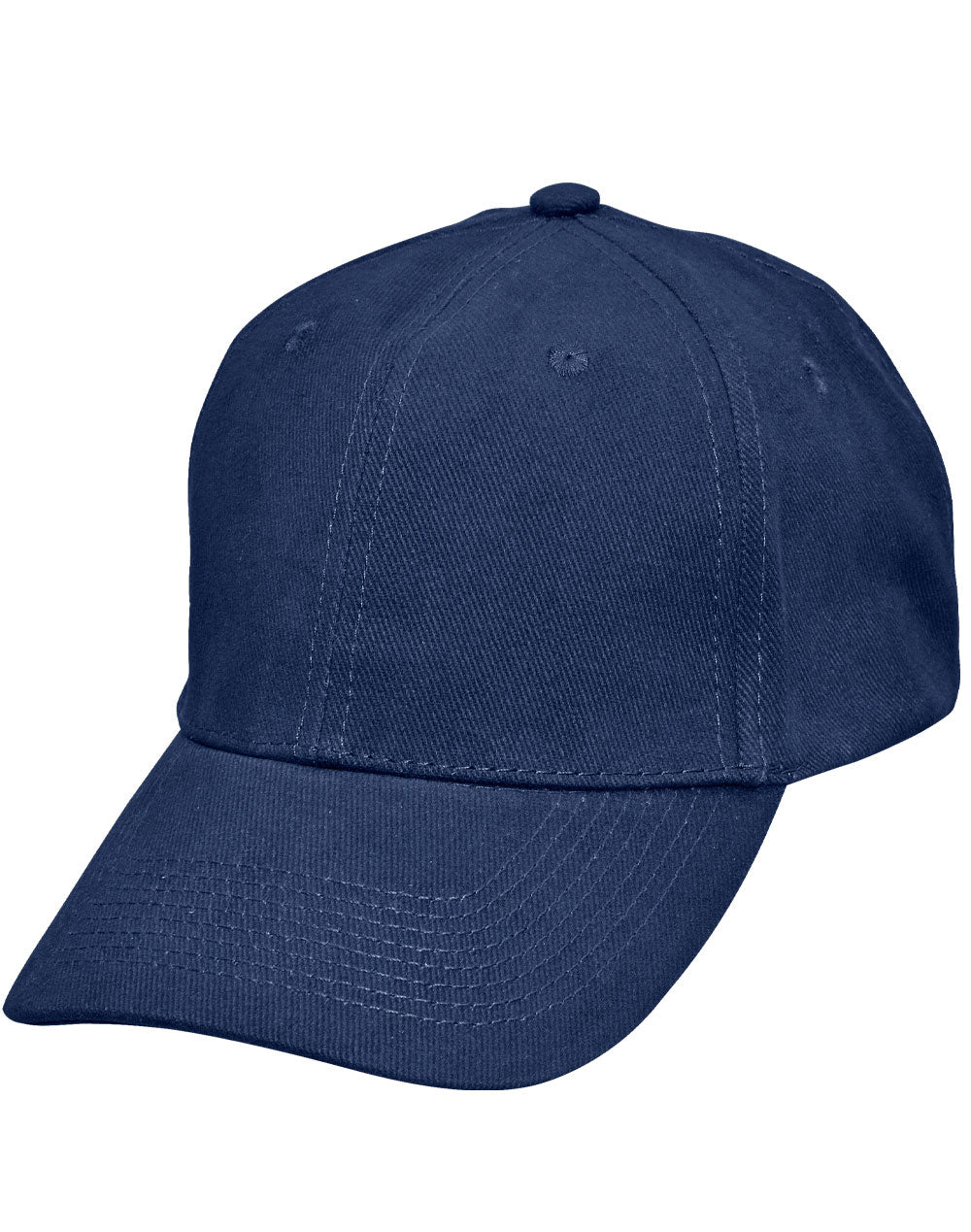 Heavy Brushed Cotton Cap With Buckle - Navy
