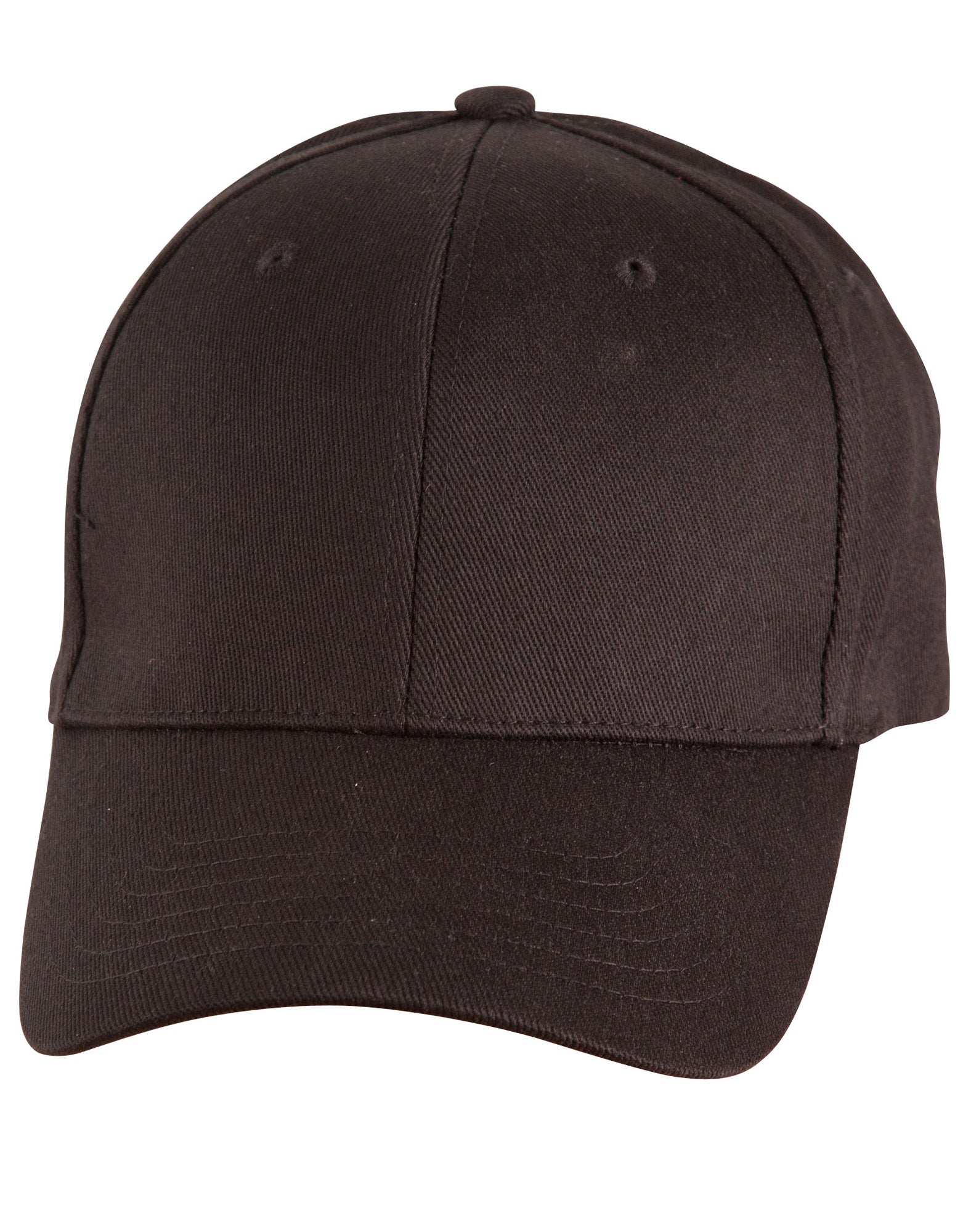 Cotton Fitted Cap - Black