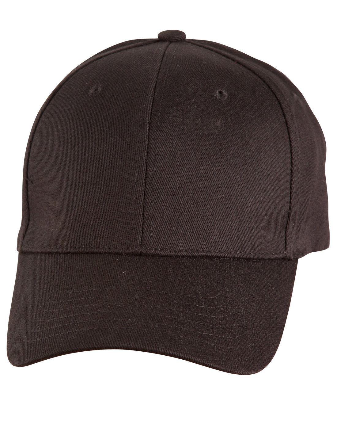 Cotton Fitted Cap - Black