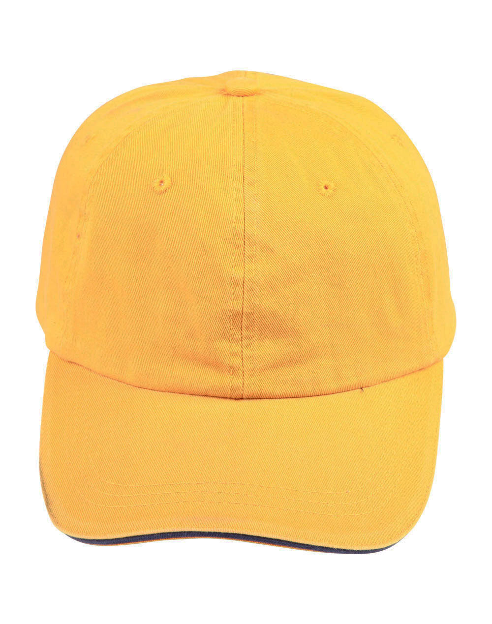 Washed Polo Sandwich Cap - Yellow Navy