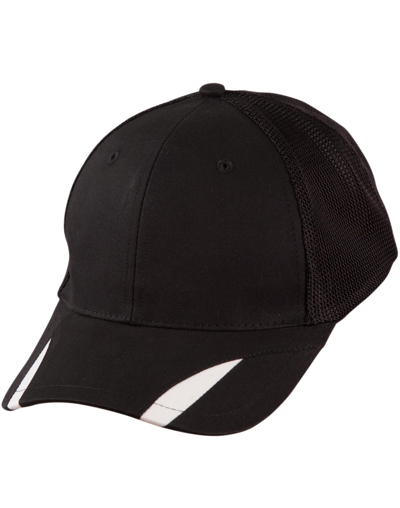 Contrast Peak Trim Cap - Black White