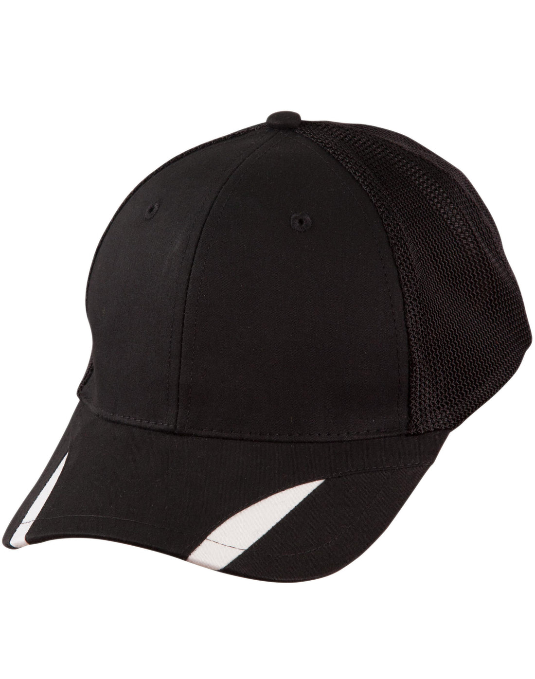 Contrast Peak Trim Cap - Black White